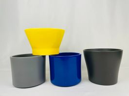 4 x schöner Übertopf / Blumentopf (nur Setverkauf)