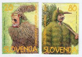 Briefmarken "Karneval". Slowenien.