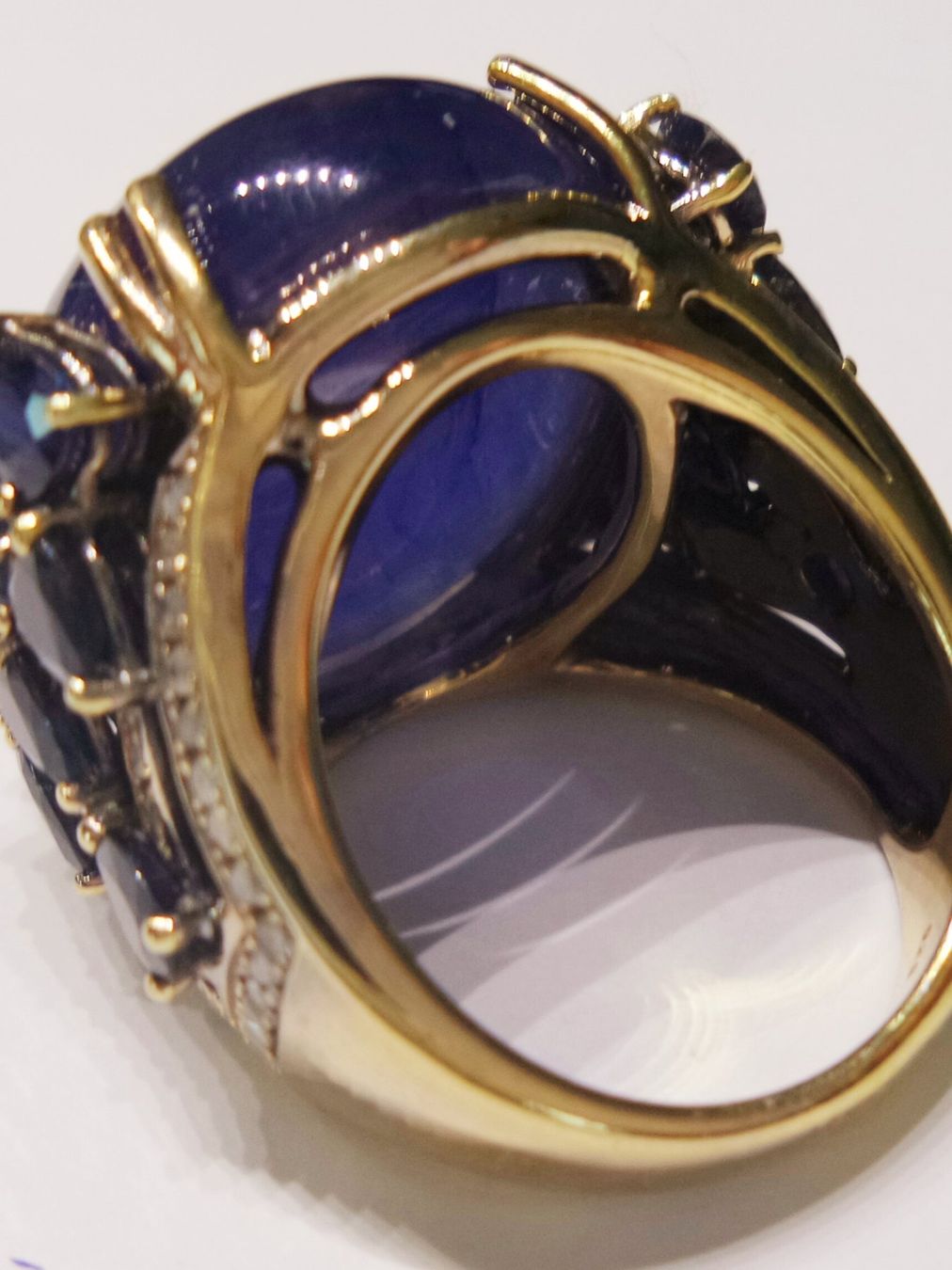 Anelli: Damenring Saphir & Chalcedon Silber vergoldet – Nuovo (secondo la descrizione) da Zürich venduto da Bieter04 7
