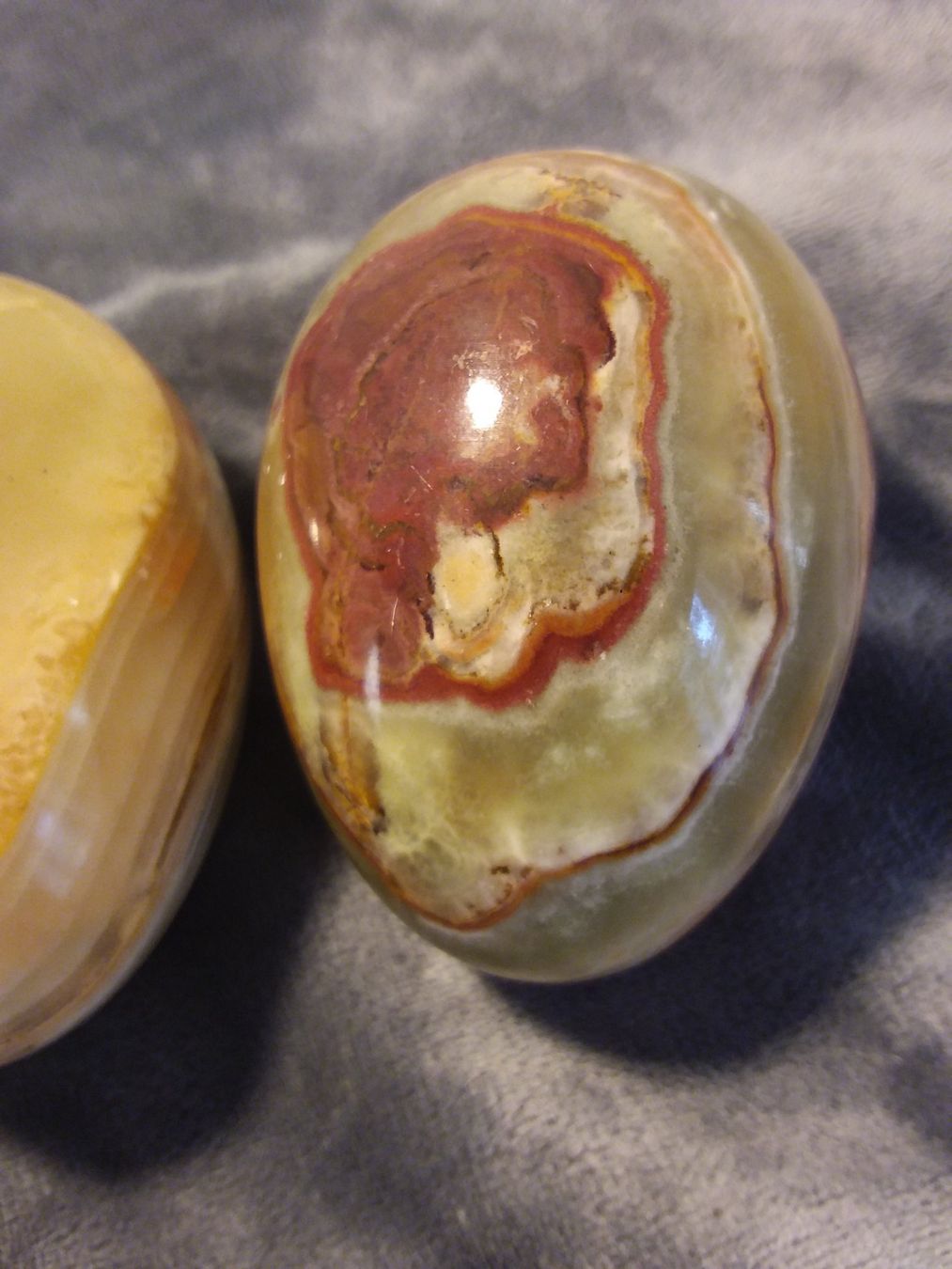Minerali & Pietre curative: 3 handpolierte Onyx Marmor Steine – Usato da Zürich venduto da SciTec 3