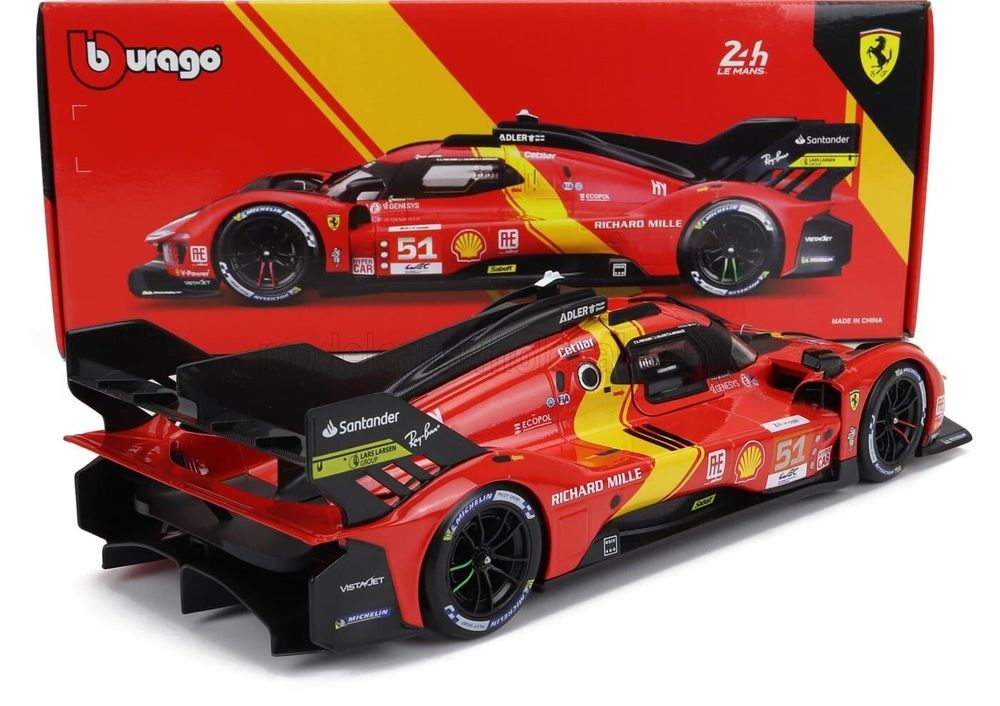 LookSmart 1:64 Ferrari 499P #51 Gagnant 24h LeMans 2023 Pier Guidi Calado Giovinazzi Ls64001lm
