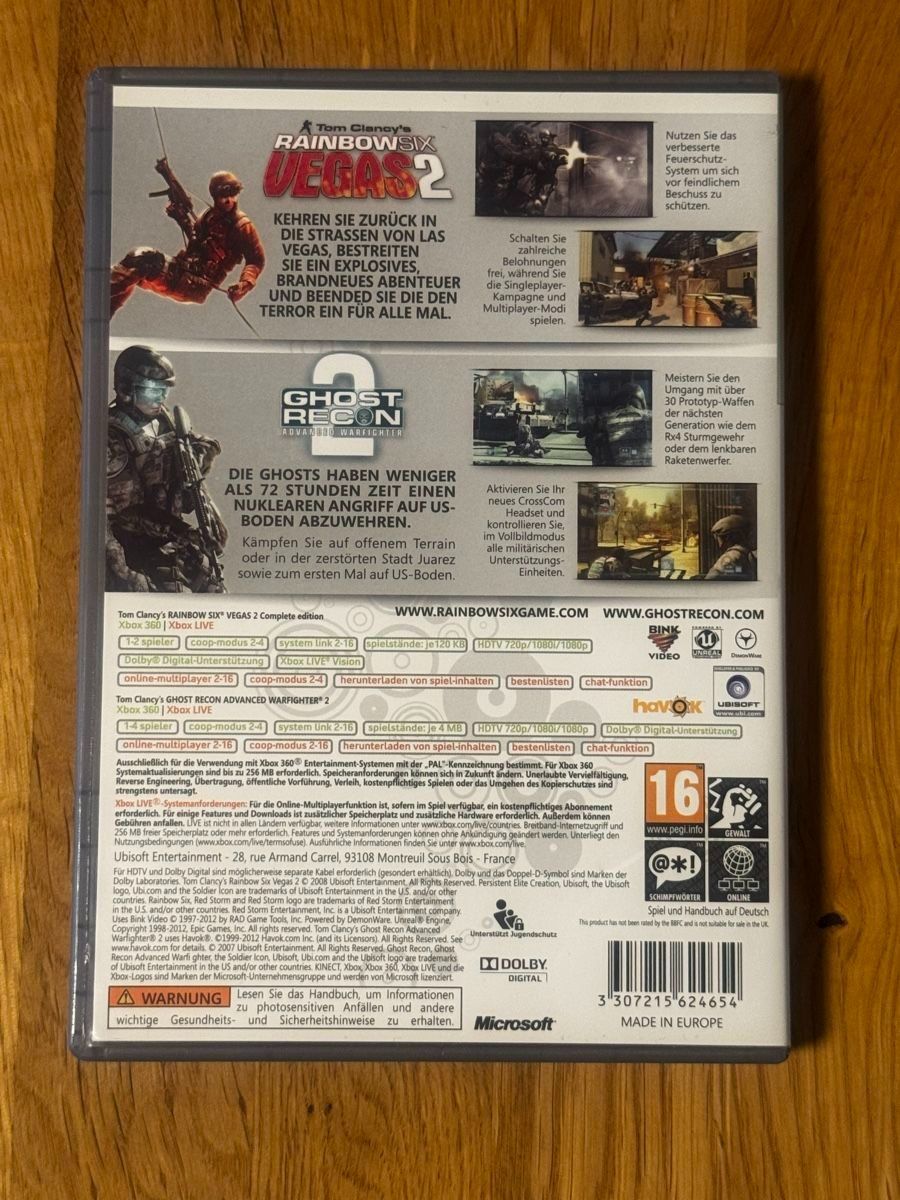 Giochi: Ghost Recon 2 + Vegas 2 - CIB - Xbox 360 – Usato da Uster venduto da GamesAndStuff 1