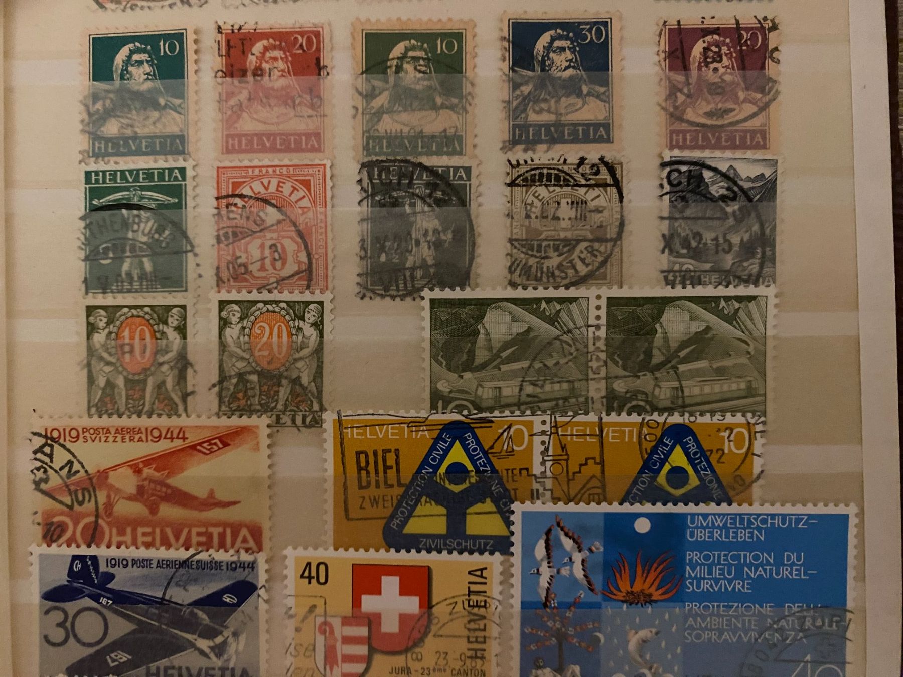 Tous les timbres: Briefmarken Konvolut Schweiz diverse Werte gebraucht – D'occasion à matten b. interlaken par jfran17 2