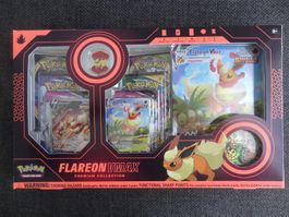 Pokémon Flareon VMAX Premium Collection Box Englisch NEU