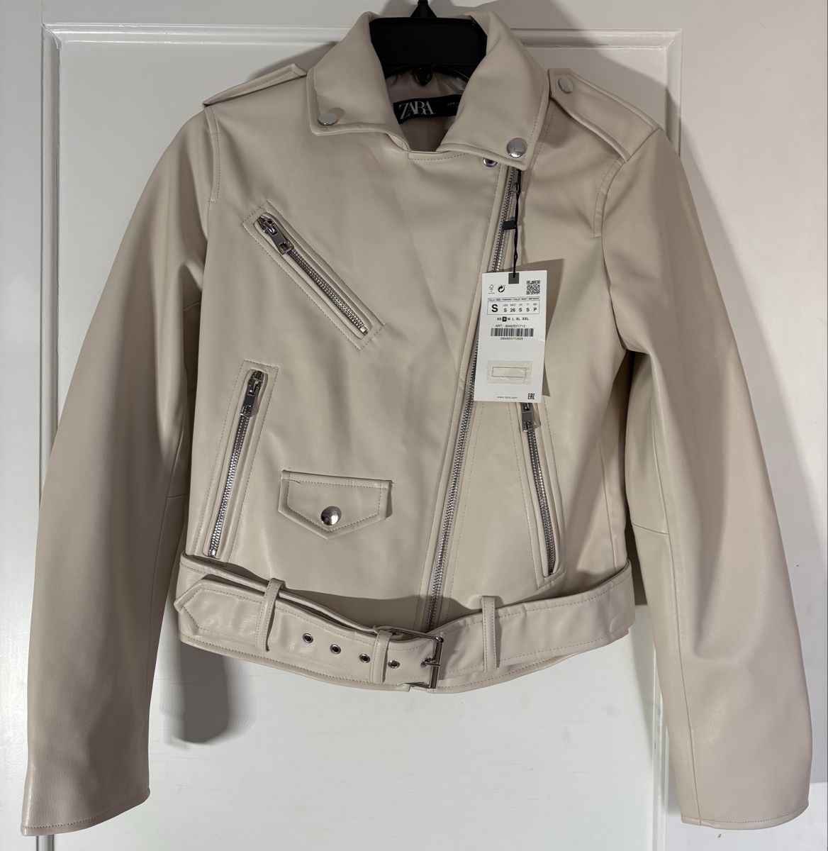 Zara Giacche: Beige Lederjacke – Nuovo e nell'imballaggio originale da Zürich venduto da kse_nathan