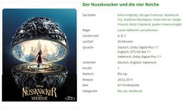 Der Nussknacker und die vier Reiche - Steelbook - Bluray
