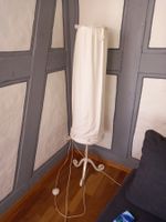 Stehlampe Stoff weiss, Vintage Style, Top Zustand!