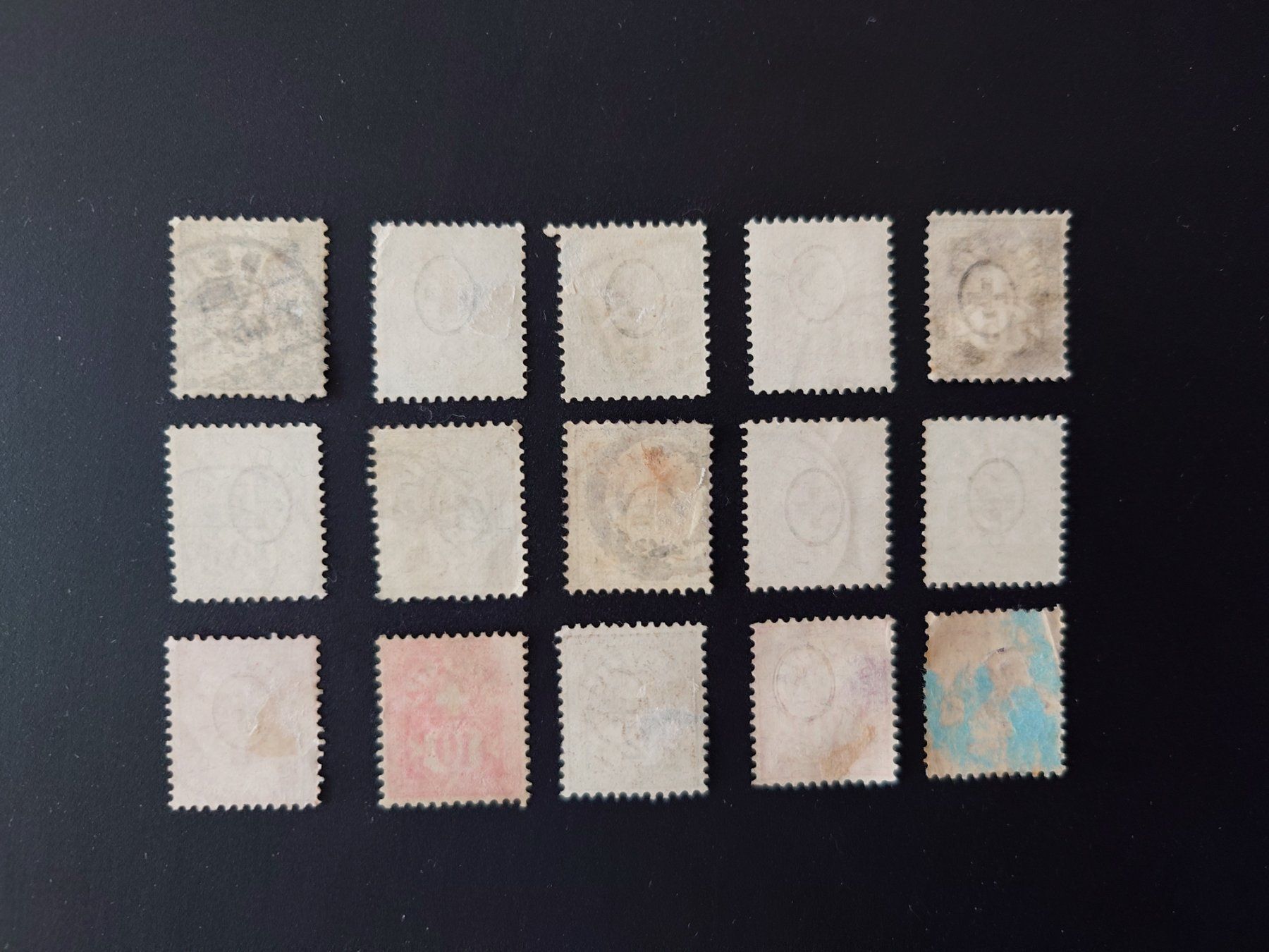 Alle Briefmarken: 15 x Ziffermuster Helvetia. Schöne Stempel. Ab 1888 – Gebraucht aus Zürich von Rst7 8