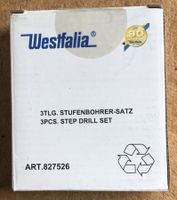 WESTFALIA 3 TLG. TIN STUFENBOHRERSATZ  ORIGINALVERPACKT