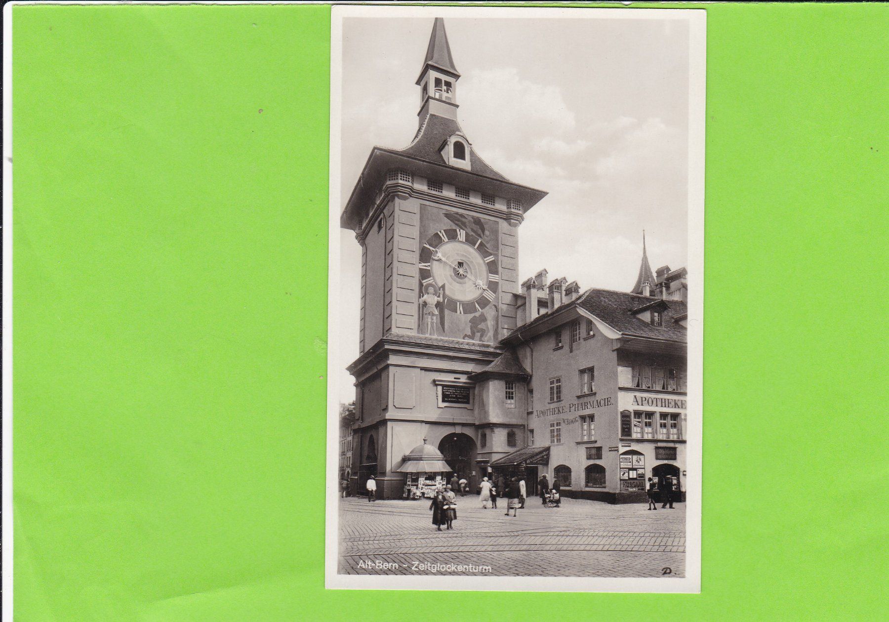 Cartoline postali: Alt Bern-Zeitglockenturm--belebt – Usato da St. Peterzell venduto da neckertal