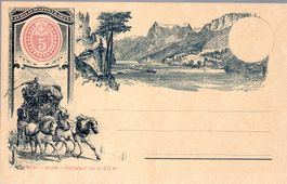 POSTKARTE TÜBLI 5 C GÜLTIG BIS XII 1893 **UNGEBRAUCHT** - F