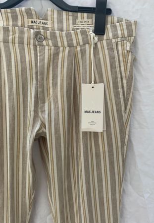 Superbe pantalon à pinces MAC JEANS 55%lin t.33 (t.40-41)