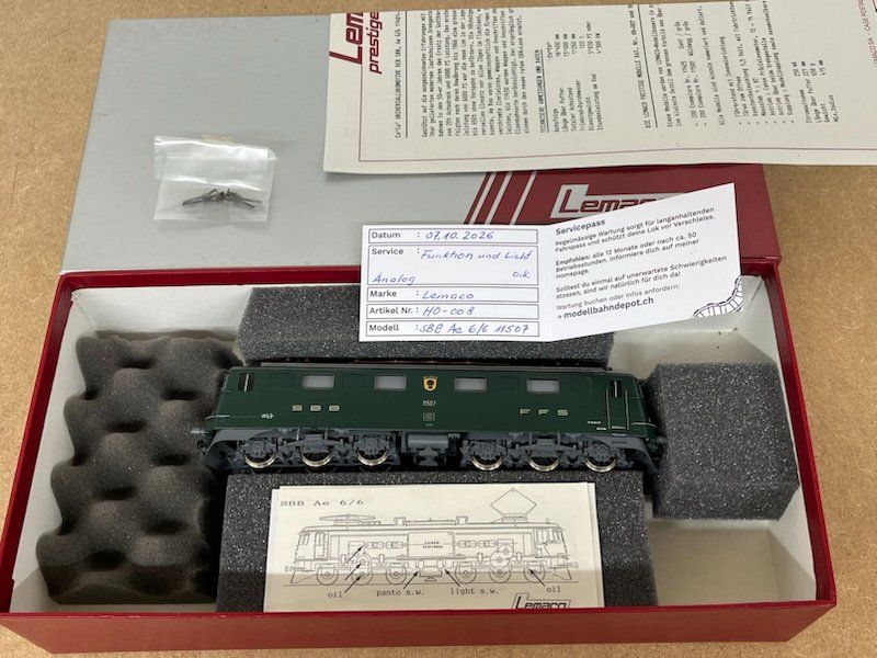 Lemaco Modelleisenbahnen: SBB Ae 6/6 Wildegg Lemaco DC – Gebraucht aus Büsserach von ModellbahnDepot 6