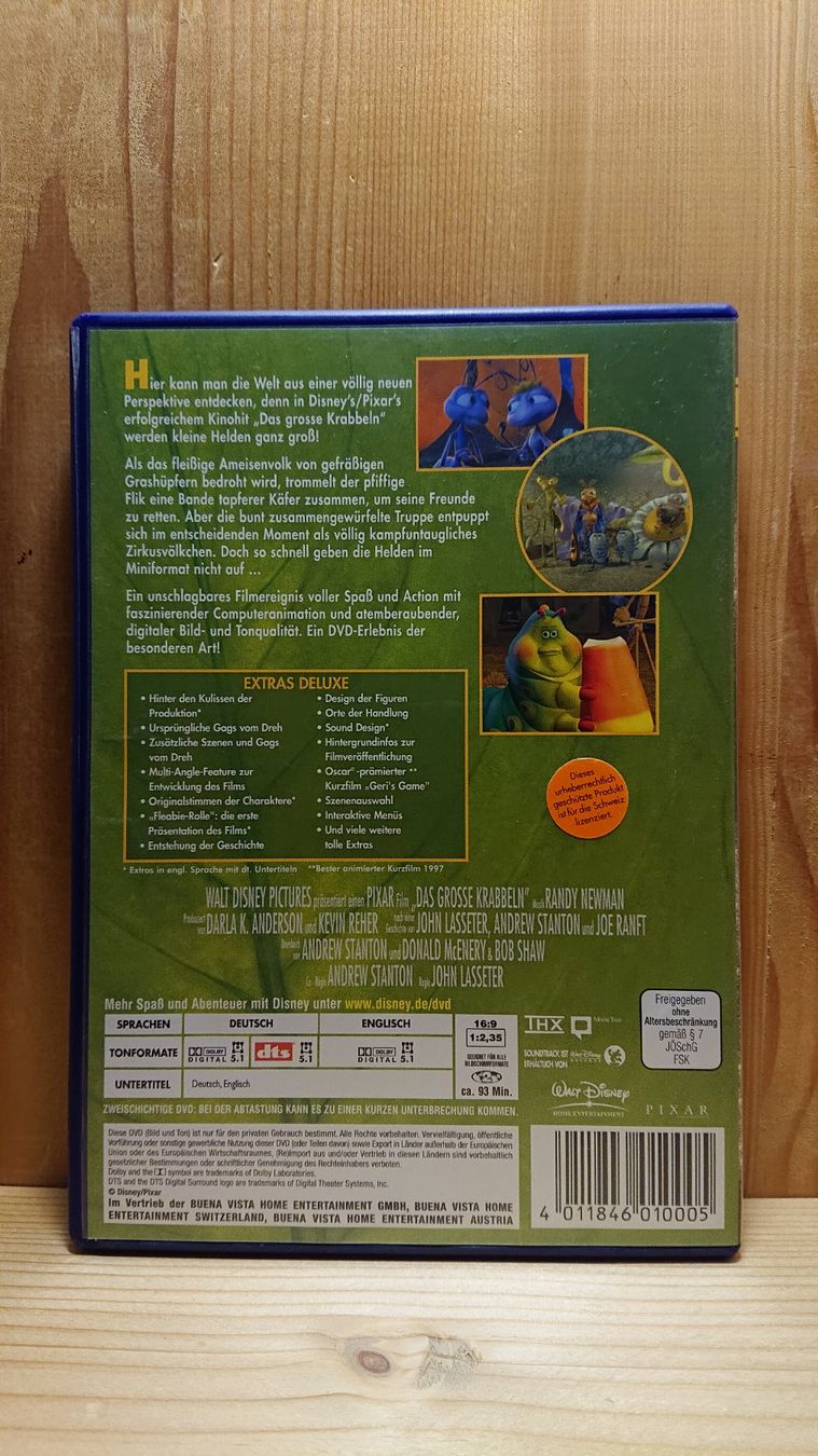 Alle DVDs: DAS GROSSE KRABBELN DVD Disney Pixar – Gebraucht aus Wilderswil von Exebub 1
