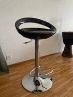 Design Barhocker höhenverstellbar – Schwarz/Chrom