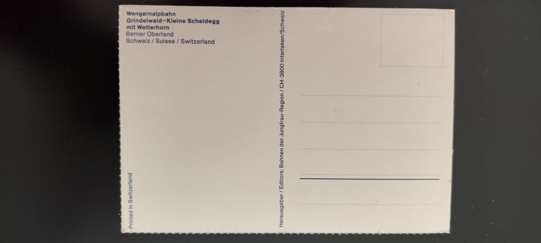 Cartoline postali: Originale Ansichtskarte Wengernalpbahn, Grindelwald. Top! – Usato da Ohmstal venduto da Lebensfreude05 1