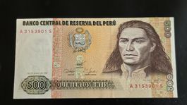 Pérou – 500 intis 1987, Túpac Amaru II 
