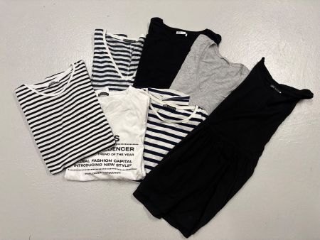 7x Sommer T-Shirts Zara Gr. L/XL Basic schwarz weiss