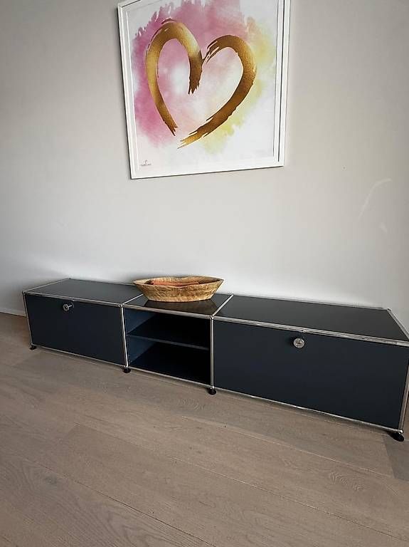 Cassettiere: USM Haller Sideboard, Anthrazitgrau  200 x 35 x 39 cm – Usato da Uster venduto da koemo