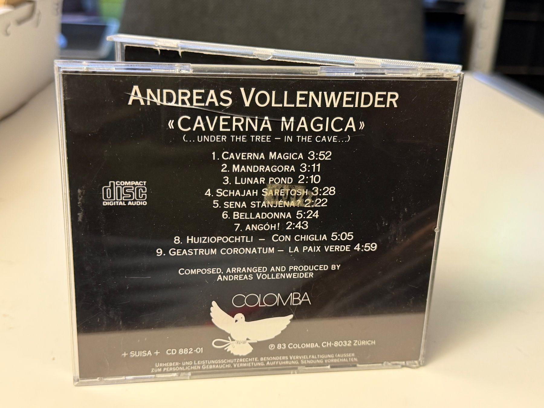 CD: Andreas Vollenweider - Caverna Magica - HB21B – Usato da Küsnacht ZH venduto da Jazztilldawn 1
