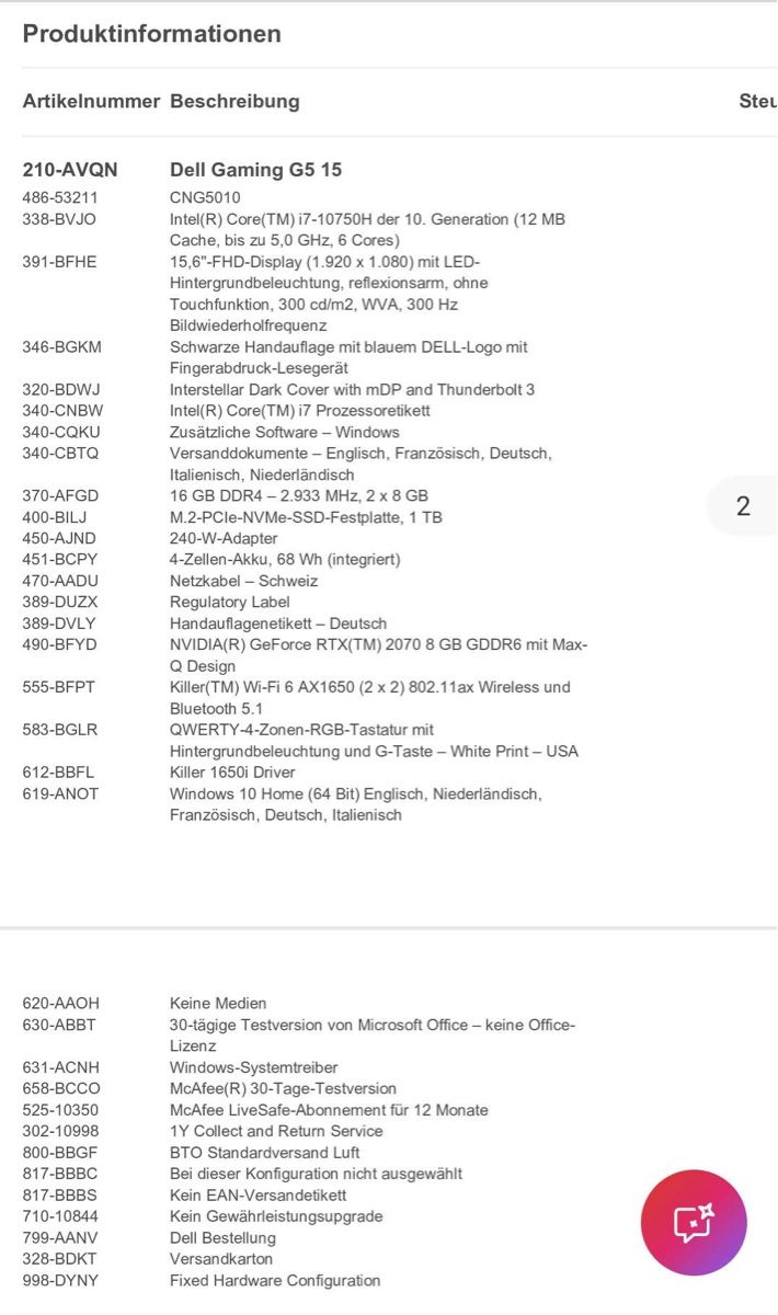 Dell Notebook: Dell Gaming G5 15’, 2020 – Usato da LUZERN venduto da nat_bss9 4