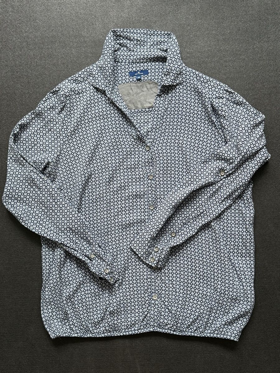 Tom Tailor Camicette: Tom Tailor blouse Shirt, Size 38, Blue Geometric Pattern – Usato da Horgen venduto da thesilverarrow