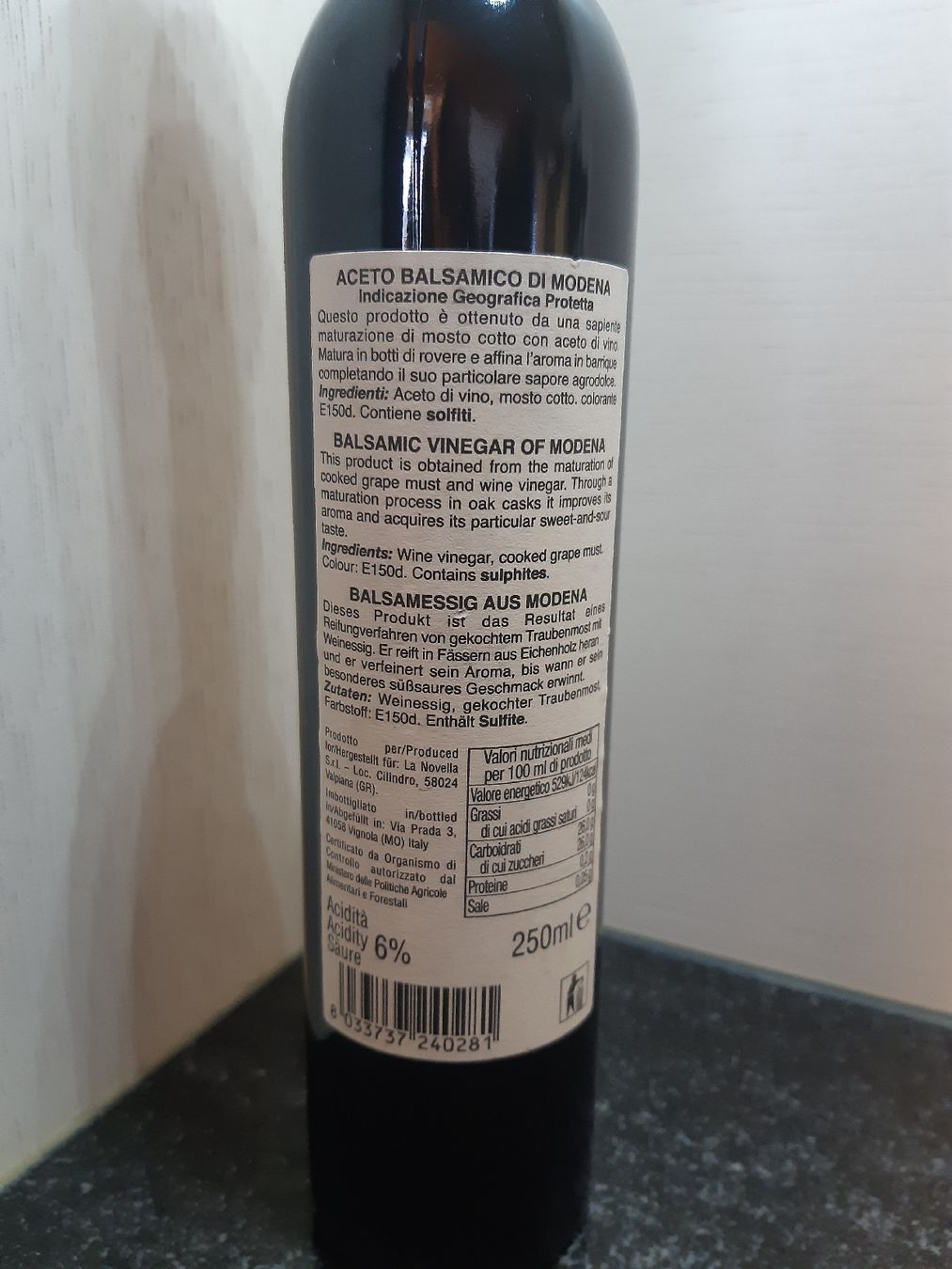 Cibi & Specialità: Aceto Balsamico di modena 250ml – Nuovo e nell'imballaggio originale da Toffen venduto da Gwunderegge77 1