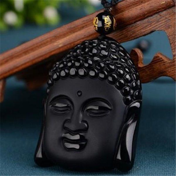 Ketten: Buddha Kopf mit Halskette aus Obsidian – Neu und originalverpackt aus Castiel von mcconsulting 1