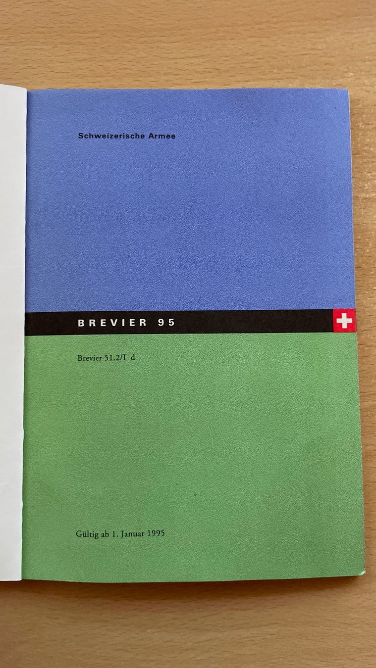 Bücher: Schweizer Armee Militär Brevier 95 - 51.2/I d – Gebraucht aus Glattfelden von cybermaxx 1