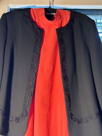 Blazer/Jäckli TAIFUN, 40, schwarz/Spitzenborte, edel wie NEU