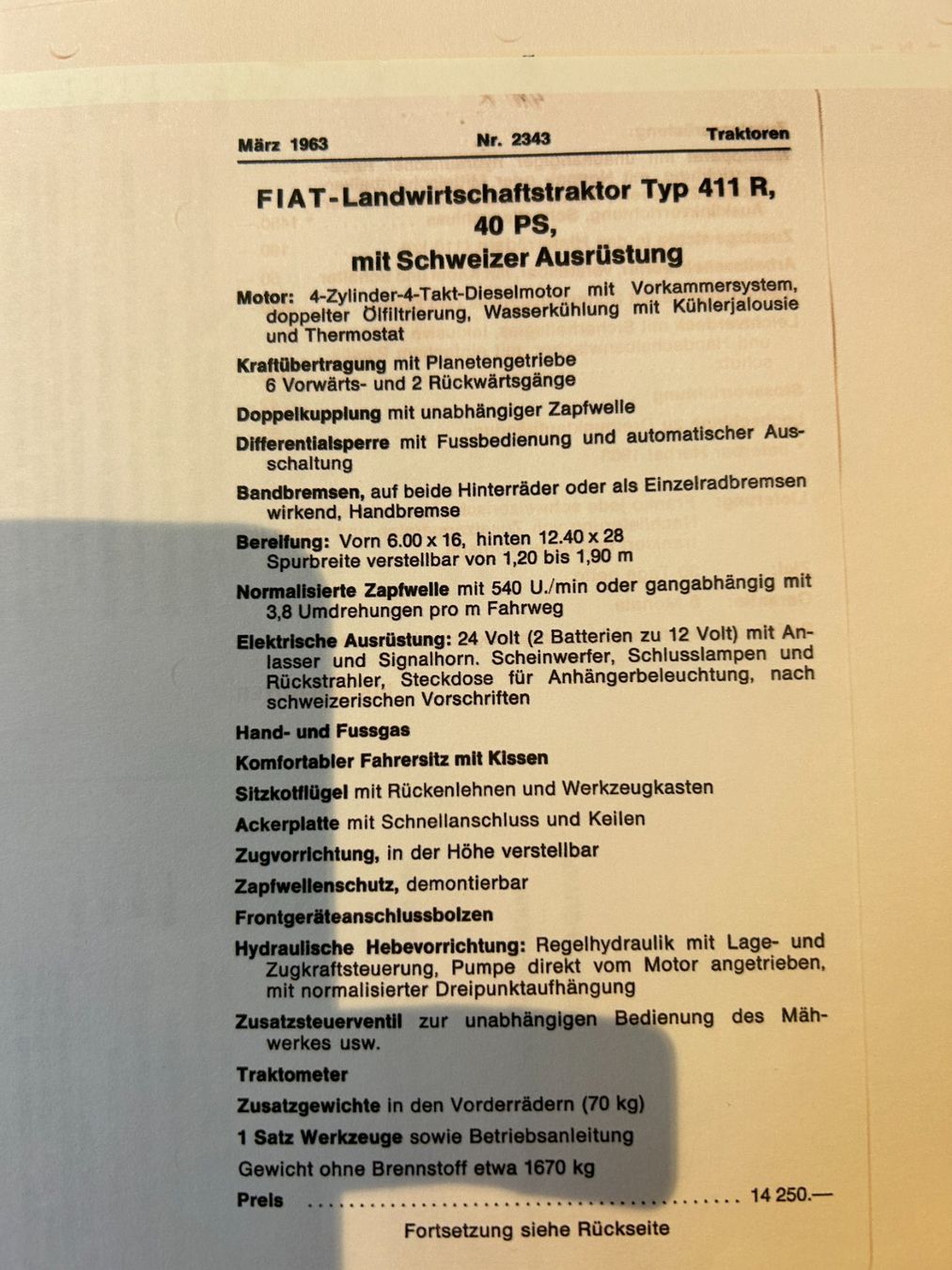 Fiat Trattori: Verkaufe mein Fiat 411 R – Usato da Walkringen venduto da Fiat411 8