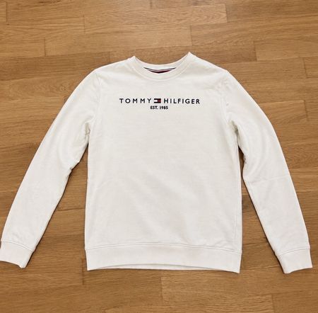 Pullover Tommy Hilfiger blanc taille 176
