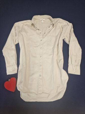 H&M oversized Hemdjacke beige Gr XS (gross) wie neu!