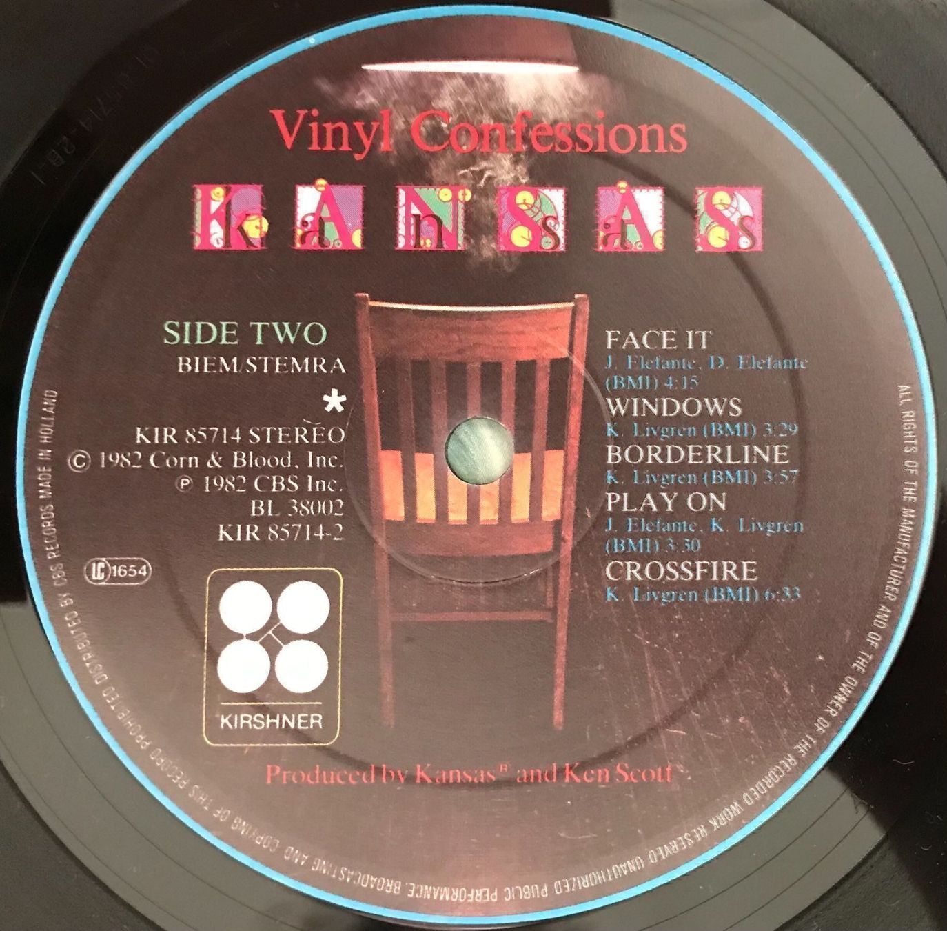 Dischi in vinile: KANSAS - VINYL CONFESSIONS - 33 Tours – Usato da Bussigny venduto da vinyl-pas-cher 3