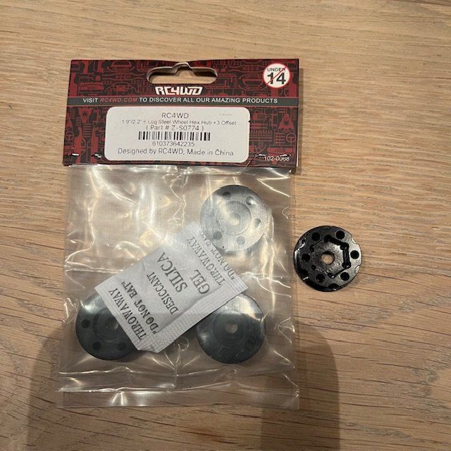 RC4WD Modellismo RC: RC4WD, 6-Loch-Stahlrad-Hex-Hub +3mm Offset – Nuovo (secondo la descrizione) da Wilen b. Wil venduto da alma010 2