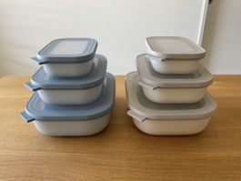 2x Mepal Multischüssel 3-teiliges Set Cirqula beige + blau