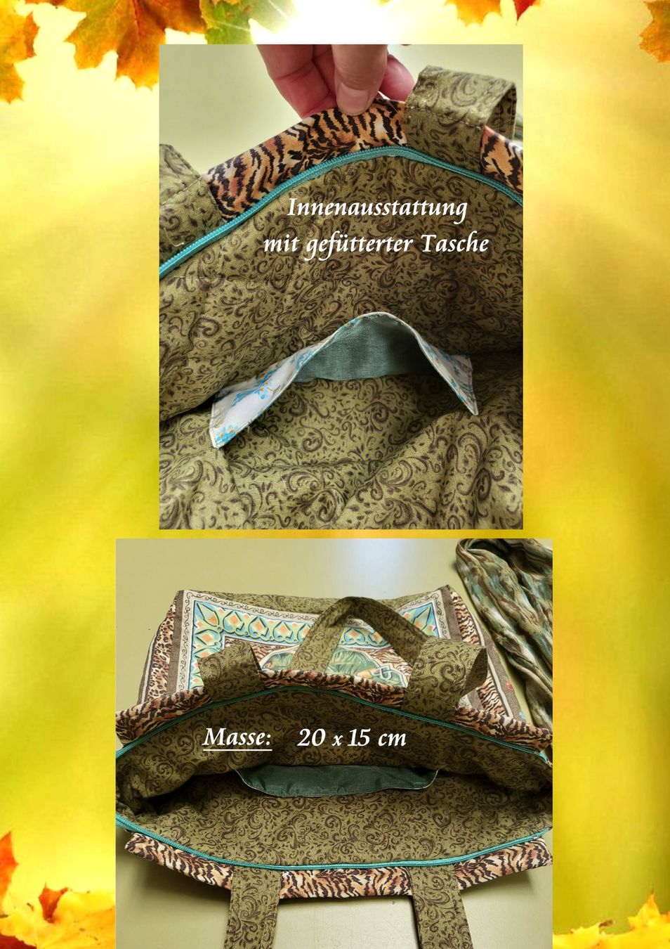 Borse da donna: Stoff Tasche mit passendem Schal – Nuovo (secondo la descrizione) da Linden venduto da Mb2bb 4