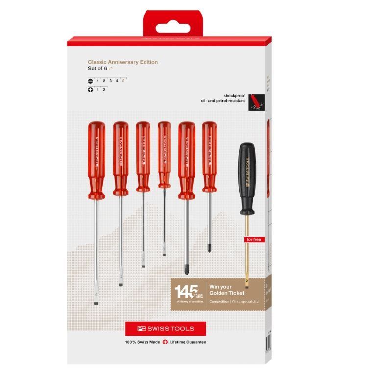 PB Swiss Tools Alle Werkzeuge: PB Swiss Tools Schraubenzieherset PB 1560 CBB Classic – Neu und originalverpackt aus Koppigen von Bracher_Mail-House