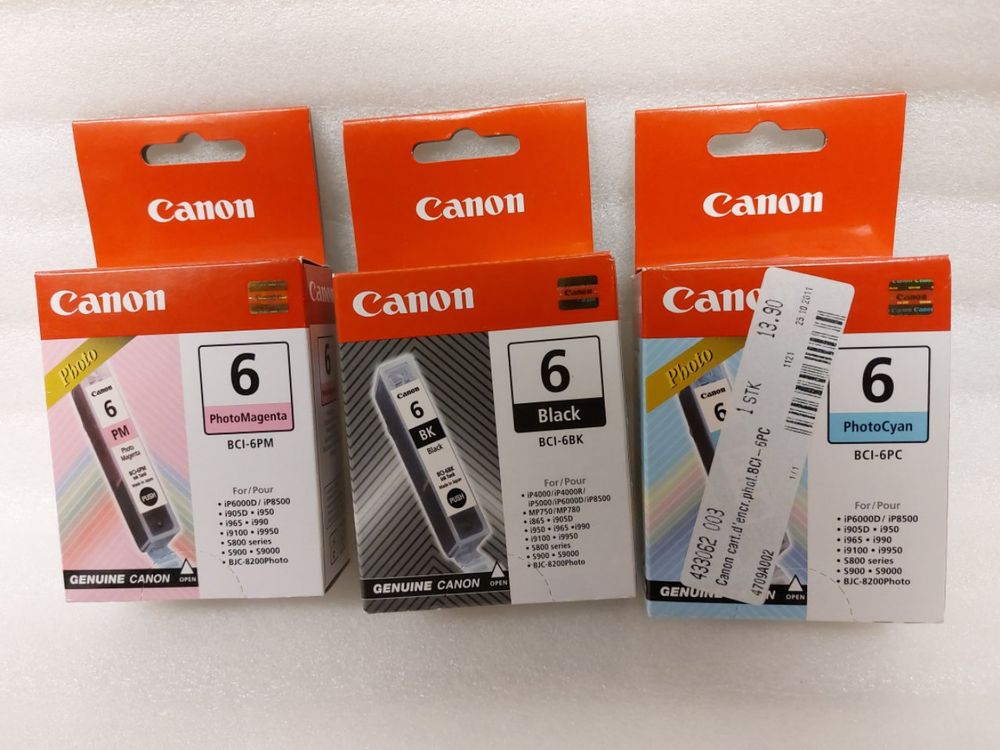 3x Canon BCI-6 Tintenpatronen - Frs 1 (Neu und originalverpackt) in ...