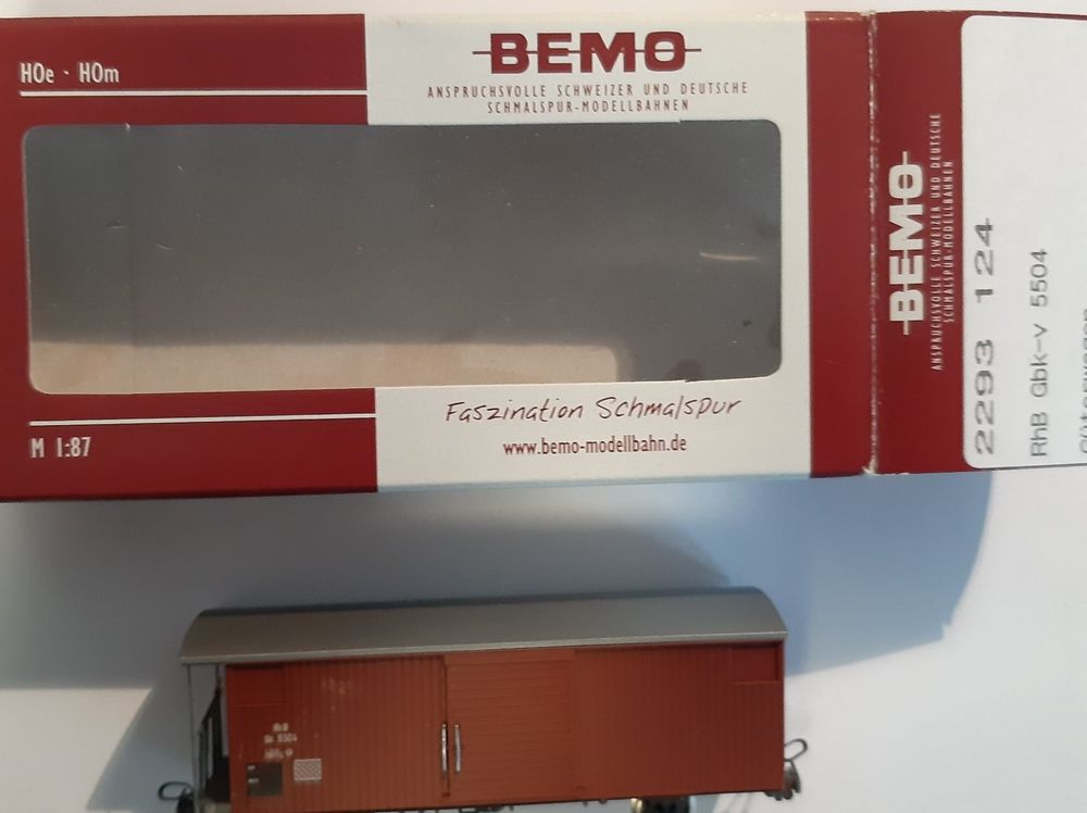 Bemo Modelleisenbahnen: Bemo H0m 2293 124 RhB Gbk-v 5504 Güterwagen – Gebraucht aus Thun von Schwarzsee48