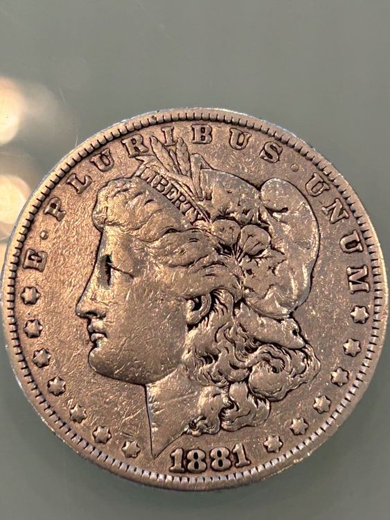Tutti le monete: 1 mal alte Silber Morgan Dollar 1881 26.7 gramm – Usato da herisau venduto da hb_gold