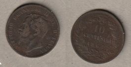 Italien, 10 Centesimi 1867 .OM.