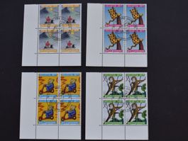 Pro Juventute 2001 alle 4er Blöcke  mit ET Stempel   B2907N