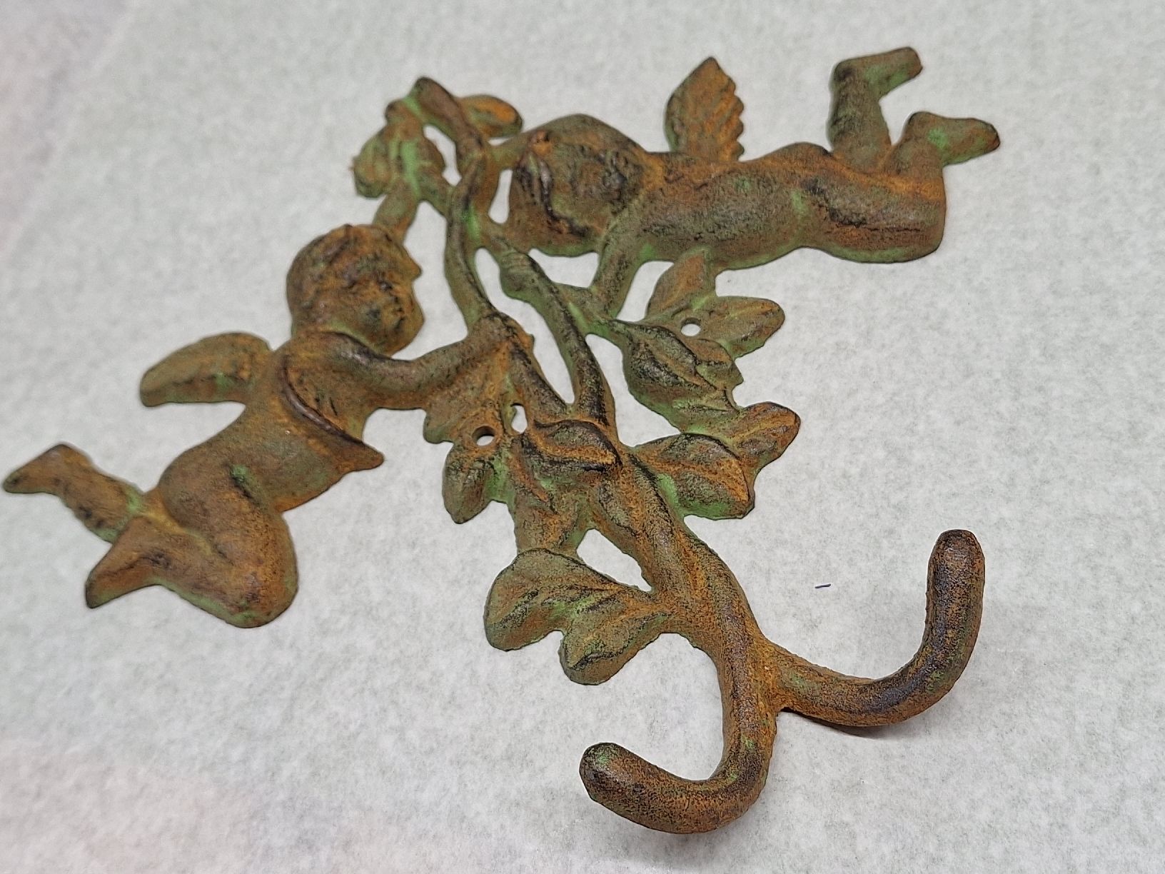 Ferramenta: Wandhaken Eisen im Antiklook.Engel – Nuovo e nell'imballaggio originale da Rheinfelden venduto da Cleopatra2000