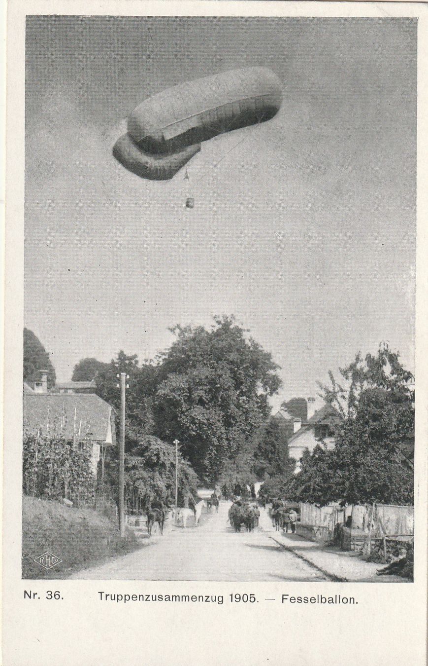 Cartoline postali: Fesselballon Schweizer Militär – Usato da Rorschacherberg venduto da fratovi2