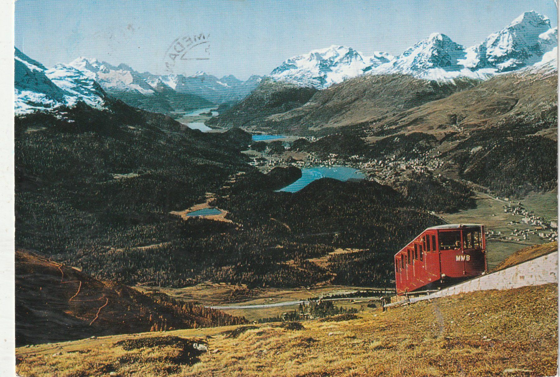 Ansichtskarten: Bahn Muottas Muragl Engadin – Gebraucht aus Lumbrein von made02