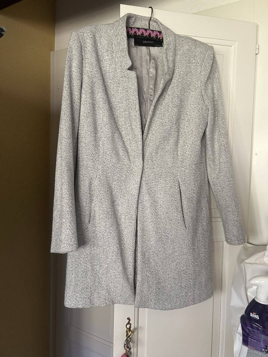 Zara Mäntel: Manteau Zara Basic gris chiné – Gebraucht aus Saxon von tok_8dnf 1