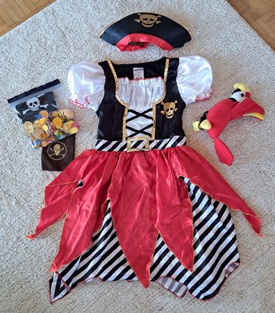 Piratenkostüm Mädchen Grösse 9-10 Jahre (Fasnacht/Halloween)