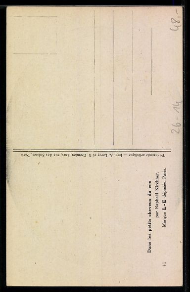Cartoline postali: Raphael Kirchner: Mann küsst den Nacken – Usato da Berlin venduto da bartko-reher 1