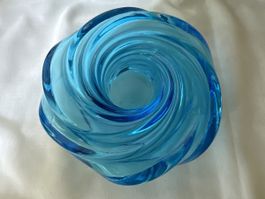 Blaue Glas Schale Murano glass 2014 Deko 18cm 🌀🐚🌊